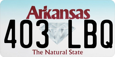 AR license plate 403LBQ
