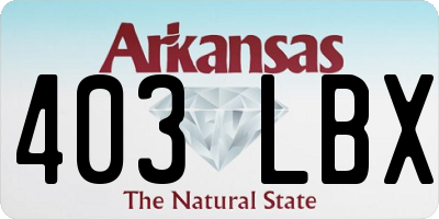 AR license plate 403LBX