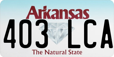 AR license plate 403LCA