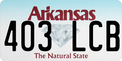 AR license plate 403LCB