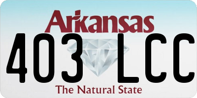 AR license plate 403LCC