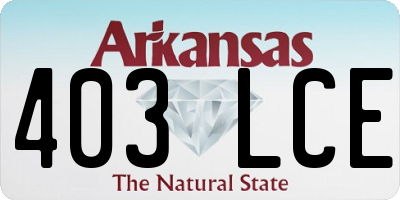 AR license plate 403LCE