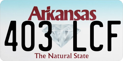 AR license plate 403LCF