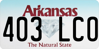 AR license plate 403LCO