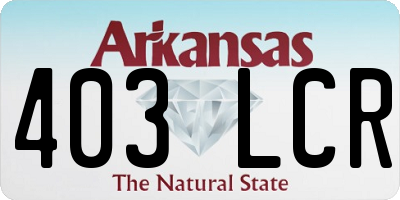AR license plate 403LCR
