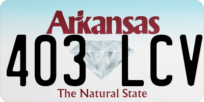 AR license plate 403LCV