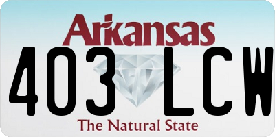 AR license plate 403LCW