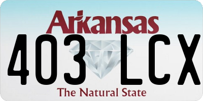 AR license plate 403LCX