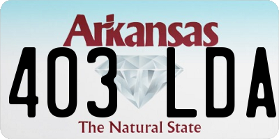 AR license plate 403LDA