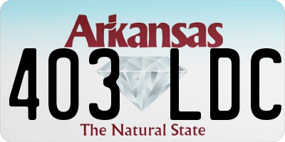 AR license plate 403LDC