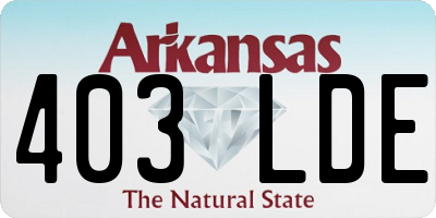 AR license plate 403LDE