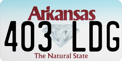 AR license plate 403LDG