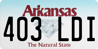 AR license plate 403LDI