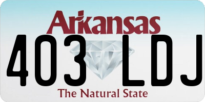AR license plate 403LDJ