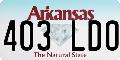 AR license plate 403LDO