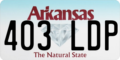 AR license plate 403LDP
