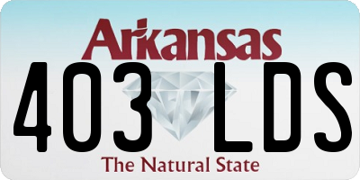 AR license plate 403LDS