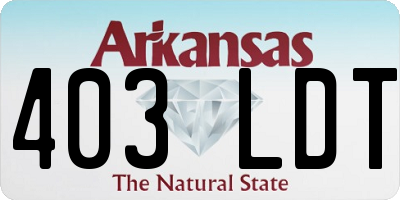 AR license plate 403LDT