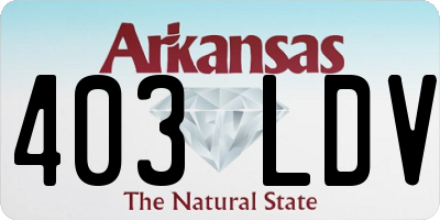 AR license plate 403LDV