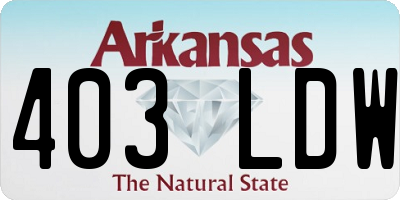 AR license plate 403LDW