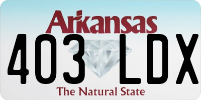 AR license plate 403LDX