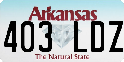 AR license plate 403LDZ