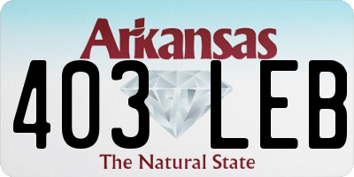 AR license plate 403LEB