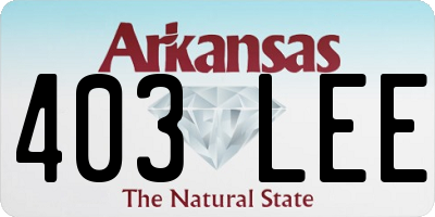 AR license plate 403LEE