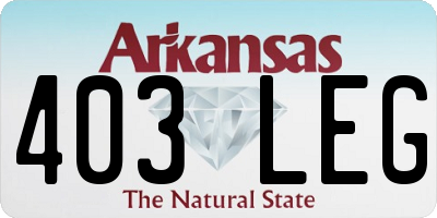 AR license plate 403LEG
