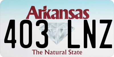 AR license plate 403LNZ
