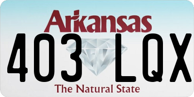 AR license plate 403LQX