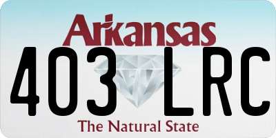 AR license plate 403LRC