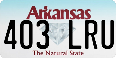 AR license plate 403LRU