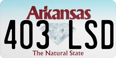 AR license plate 403LSD