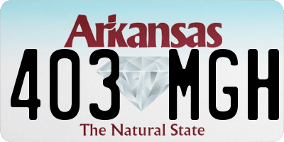 AR license plate 403MGH