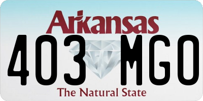 AR license plate 403MGO