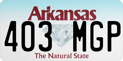 AR license plate 403MGP