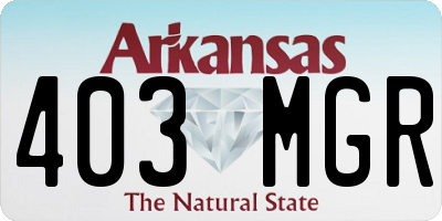 AR license plate 403MGR