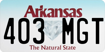 AR license plate 403MGT