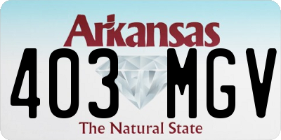 AR license plate 403MGV