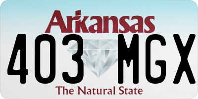 AR license plate 403MGX