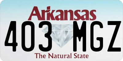 AR license plate 403MGZ