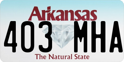 AR license plate 403MHA