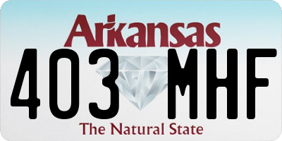 AR license plate 403MHF