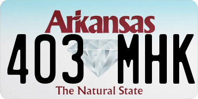 AR license plate 403MHK