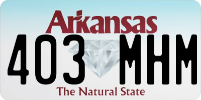 AR license plate 403MHM