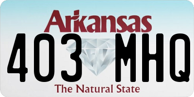 AR license plate 403MHQ
