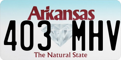 AR license plate 403MHV