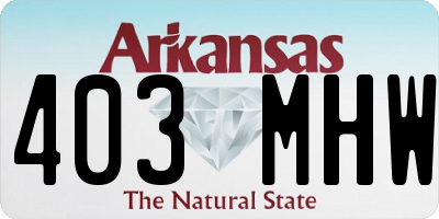 AR license plate 403MHW