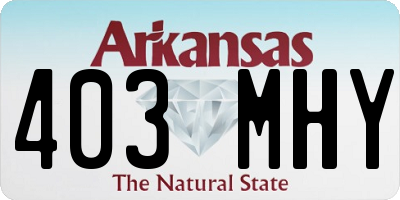 AR license plate 403MHY